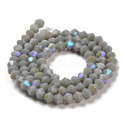 Opaque Solid Color Imitation Jade Glass Beads Strands GLAA-F029-P4mm-D14-1