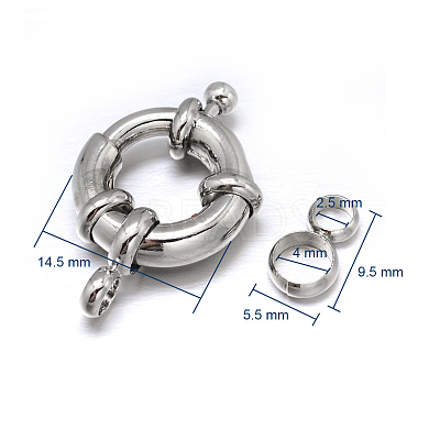 Brass Spring Ring Clasps KK-L082D-01P-1