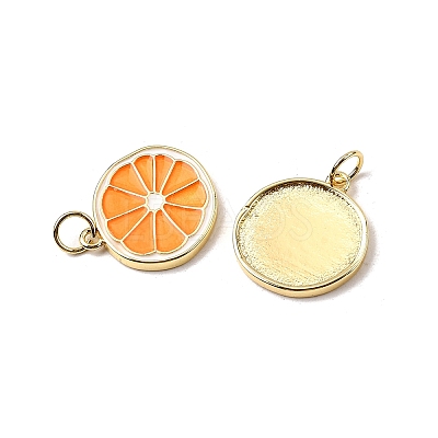 Brass Enamel Pendants KK-H072-14G-03-1