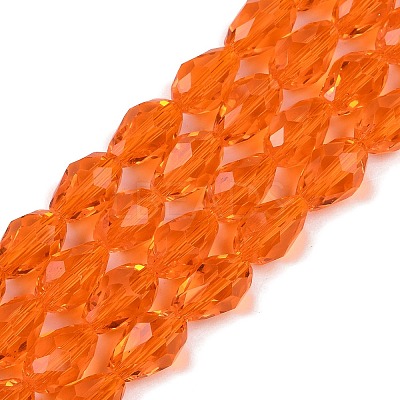 Transparent Glass Beads Strands EGLA-N013-T8mm-D09-1
