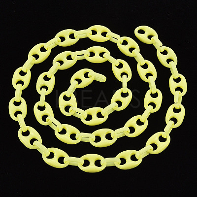 Handmade Opaque Acrylic Coffee Bean Chains LS-CHAC-ZX0001-01I-1