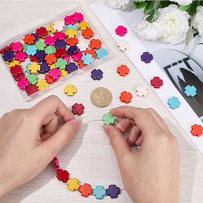 100Pcs Synthetic Turquoise Beads TURQ-SC0001-29A-1