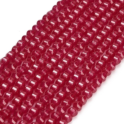 Lab Grown Red Corundum Beads Strands GG-CBAC488-04A-1