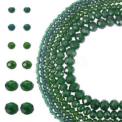 6 Strands 6 Styles Glass Beads Strands EGLA-TADJ0001-05B-1