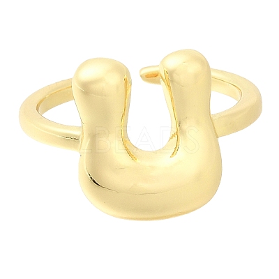 Rack Plating Brass Open Cuff Rings RJEW-S394-01G-U-1