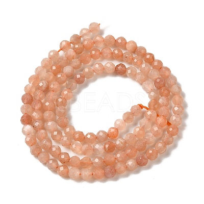 Natural Peach Moonstone Beads Strands G-F619-19A-3mm-1
