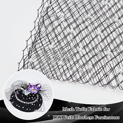 Polyester Mesh Ribbons for Bridal Headwear AJEW-WH0518-73B-1