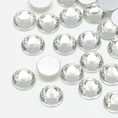 Flat Back Glass Rhinestone Cabochons RGLA-T090-SS34-01-1