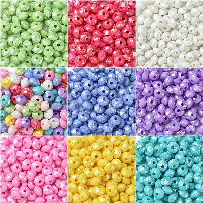 Opaque Acrylic Beads MACR-YW0003-55A-1