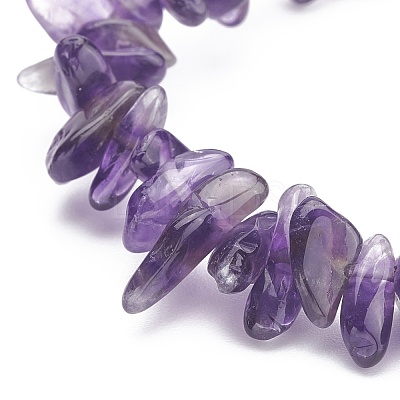 Natural Amethyst Chips Beaded Jewelry Set SJEW-JS01232-03-1