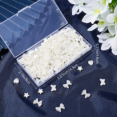 80G 4 Style ABS Plastic Imitation Pearl Beads KY-SC0001-69-1
