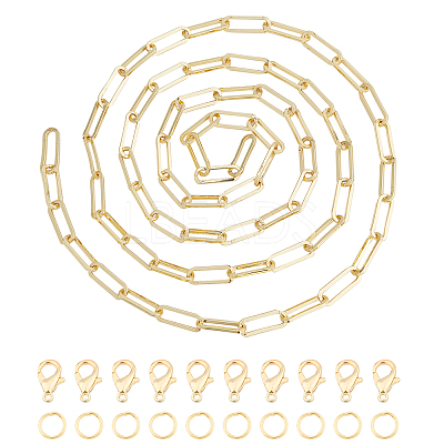 Soldered Brass Paperclip Chains CHC-CA0001-03G-1