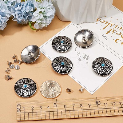 10 Sets Zinc Alloy Decorative Rivets BUTT-GF0001-20-1