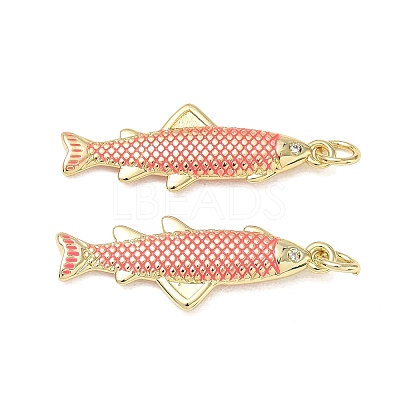 Brass Enamel Pendants KK-CBA9234-13G-1