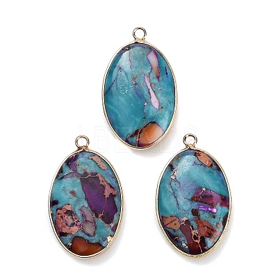 Dyed Synthetic Imperial Jasper Pendants GG-CBAA20A-04G-06-1