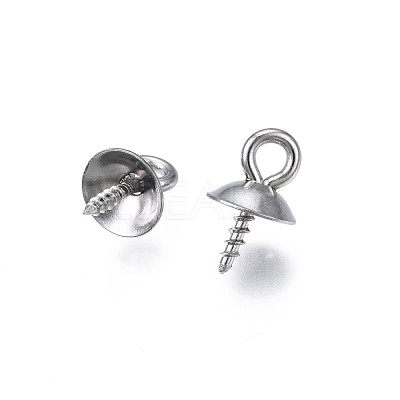 Non-Tarnish 304 Stainless Steel Cup Peg Bails Pendants STAS-S057-59A-P-1