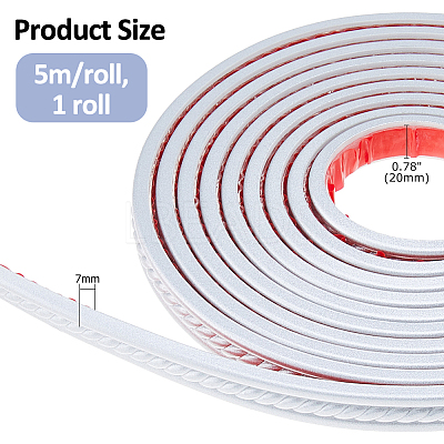 PVC Self-adhesive Flexible Molding Trim DIY-WH0671-023B-1