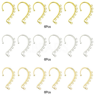 18Pcs 3 Colors Alloy Ear Cuff Findings FIND-FS0002-03-1