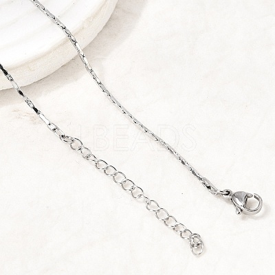 1.3MM 304 Stainless Steel Boston Link Chains Necklaces for Women Men NJEW-Z115-12P-03-1