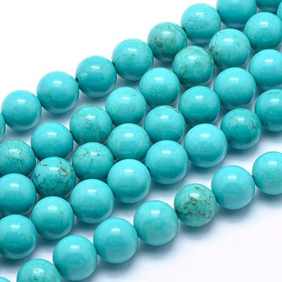 Natural Magnesite Round Beads Strands TURQ-G148-03-10mm-1