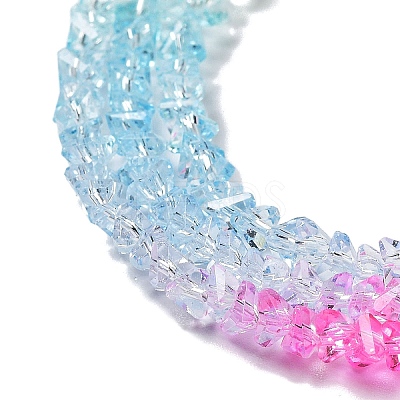 Transparent Glass Bead Strands GLAA-H023-03K-1