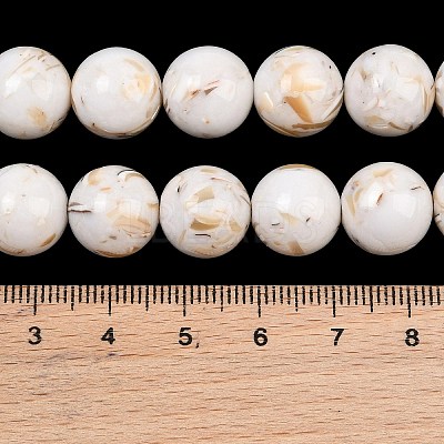 Synthetic Turquoise and Sea Shell Assembled Graduated Beads Strands GG-CBA2AE1-A07-1