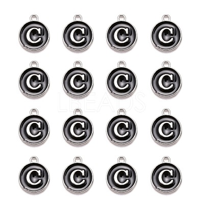 Platinum Plated Alloy Charms ENAM-S118-02C-P-1