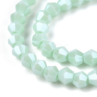 Opaque Solid Color Electroplate Glass Beads Strands EGLA-A039-P2mm-A20-1