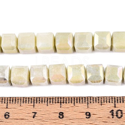Anti-Tarnish Electroplate Glass Beads Strands GLAA-T025-8mm-10F-1
