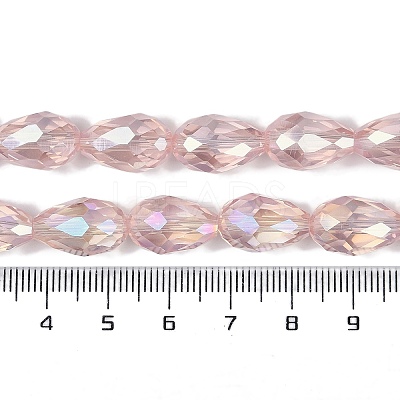Transparent Electroplate Glass Beads Strands LS-EGLA-N013-T8mm-B18-1