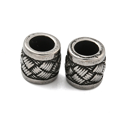 Column 304 Stainless Steel European Beads LS-STAS-E214-10AS-07-1