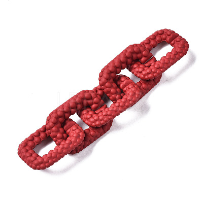 Spray Painted CCB Plastic Linking Rings CCB-Q091-009E-1