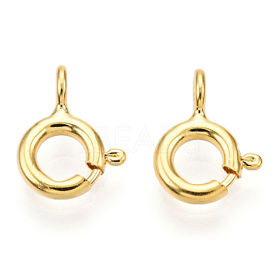 925 Sterling Silver Spring Ring Clasps STER-T004-81B-G-1