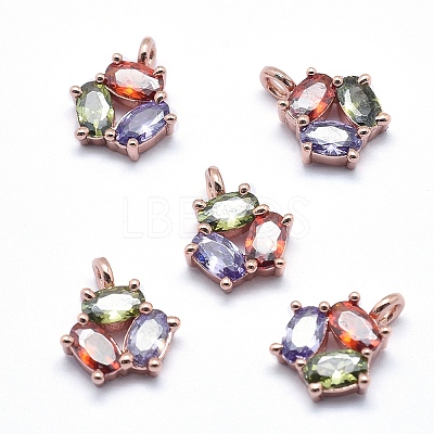 Brass Charms ZIRC-J040-38RG-01-NR-1