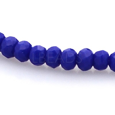 Imitation Jade Glass Faceted Rondelle Beads Strands GLAA-A024A-04-1