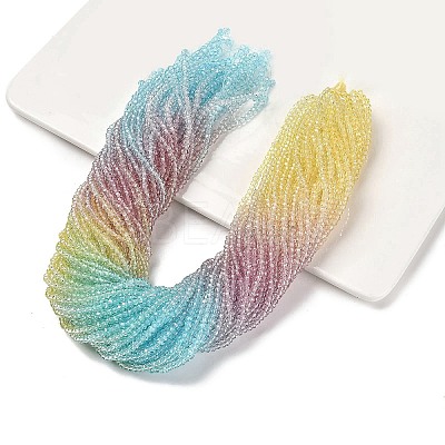 Transparent Painted Glass Beads Strands LS-DGLA-A034-T2mm-A15-1