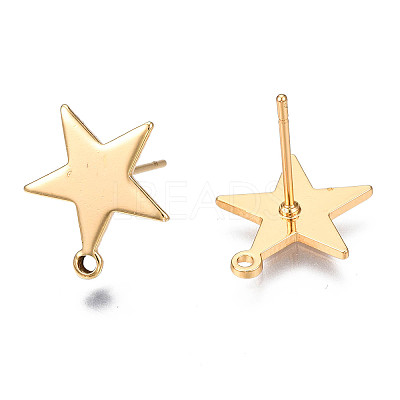 Brass Stud Earring Findings X-KK-S345-201-1