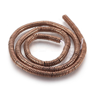Electroplated Non-magnetic Synthetic Hematite Bead Strand G-E498-01C-1