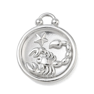 12 Constellations 304 Stainless Steel Pendants STAS-F354-01P-08-1