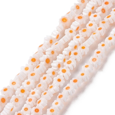 Handmade Millefiori Glass Bead Strands LAMP-J035-4mm-73-1