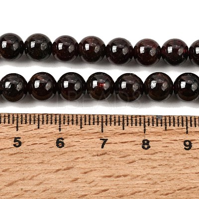 Natural Garnet Gemstone Beads Strands X-G-R263-7mm-1