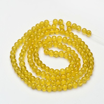 Crackle Glass Beads Strands X-CCG-Q001-6mm-10-1