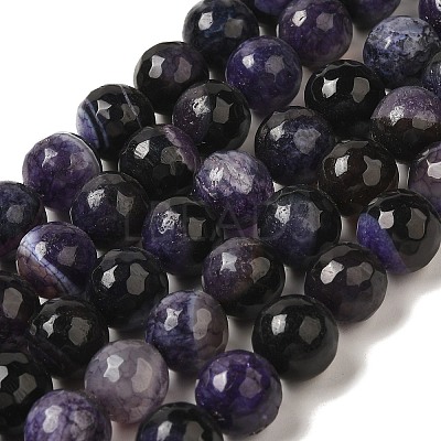 Natural Agate(Dyed & Heated) Beads Strands G-H066-B11-03-1