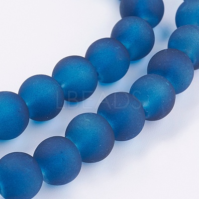 Baking Paint Transparent Glass Bead Strands X-GLAA-S031-8mm-31-1