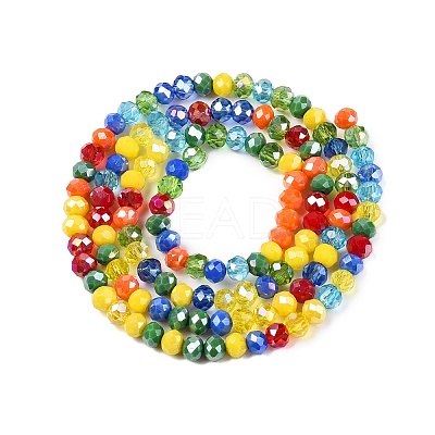 Electroplate Glass Beads Strands GLAA-T023-B16-09-1