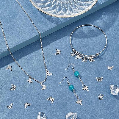 540Pcs 9 Style 201 Stainless Steel Charms STAS-UN0024-19-1