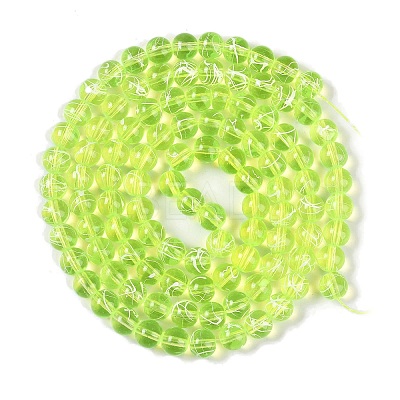 Drawbench Transparent Glass Beads Strands GLAD-Q012-8mm-07-1