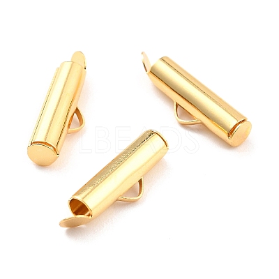 304 Stainless Steel Slide On End Clasp Tubes X-STAS-C044-08A-G-1