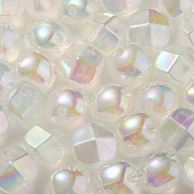 UV Plating Luminous Transparent Acrylic Beads OACR-P010-01E-1