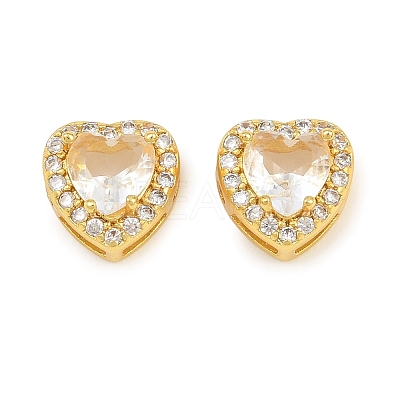 Brass Pave Cubic Zirconia Beads CU-CBA3D67-08G-05-1
